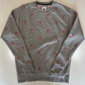 Denim & Flower Gray Crewneck Dabbing Santa Sweater